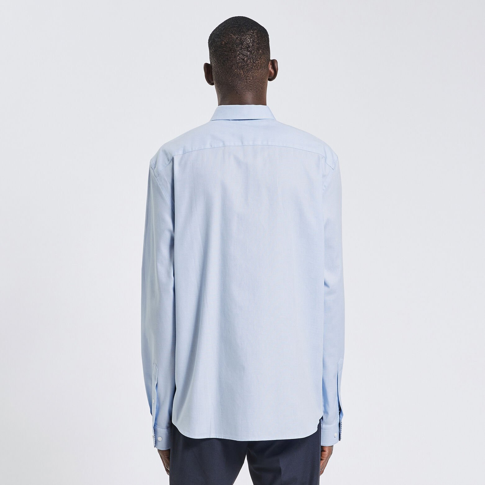 Chemise regular unie coton biologique Bleu clair