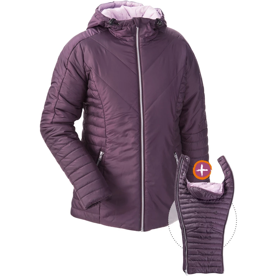 mamalila Stepp-Tragejacke Aubergine
