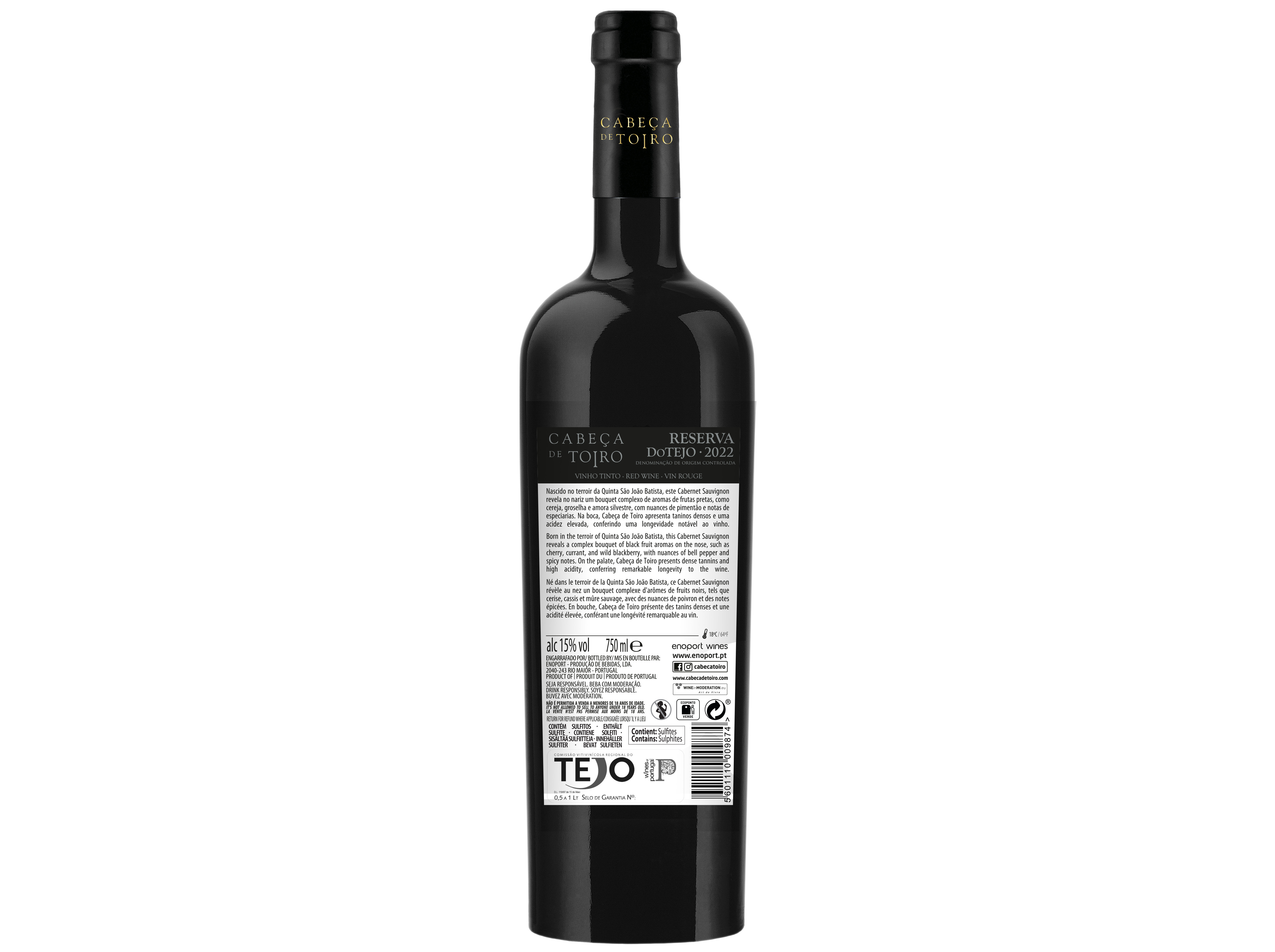 CONJUNTO VINHO CABEÇA DE TOIRO RESERVA CAB SAUV 2X0.75L