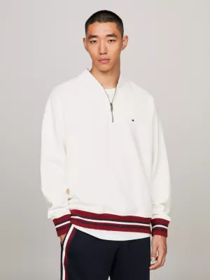 Moletom Global Stripe Archive Fit com meio zíper