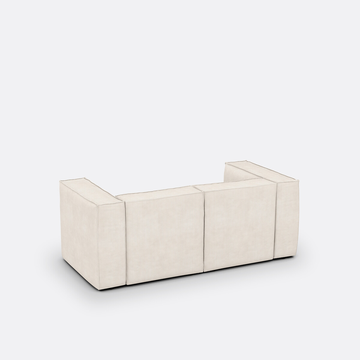 LA REDOUTE INTERIEURS<br>Sofá modular, 2 lugares, veludo cotelê, Seven