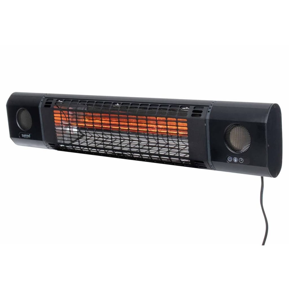 Chauffage mural sun and sound 2000 w rosé de couche noir