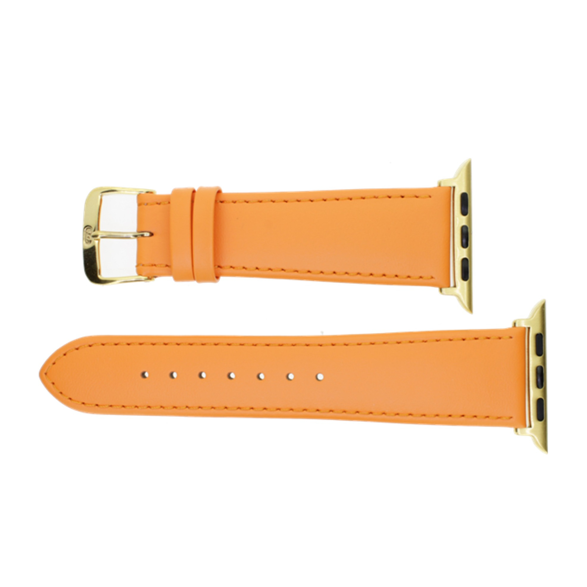 Lifestyle Apple Watch (42/41/40/38 mm) Kalbsleder Ersatz Armband (Handgefertigt) - Orange