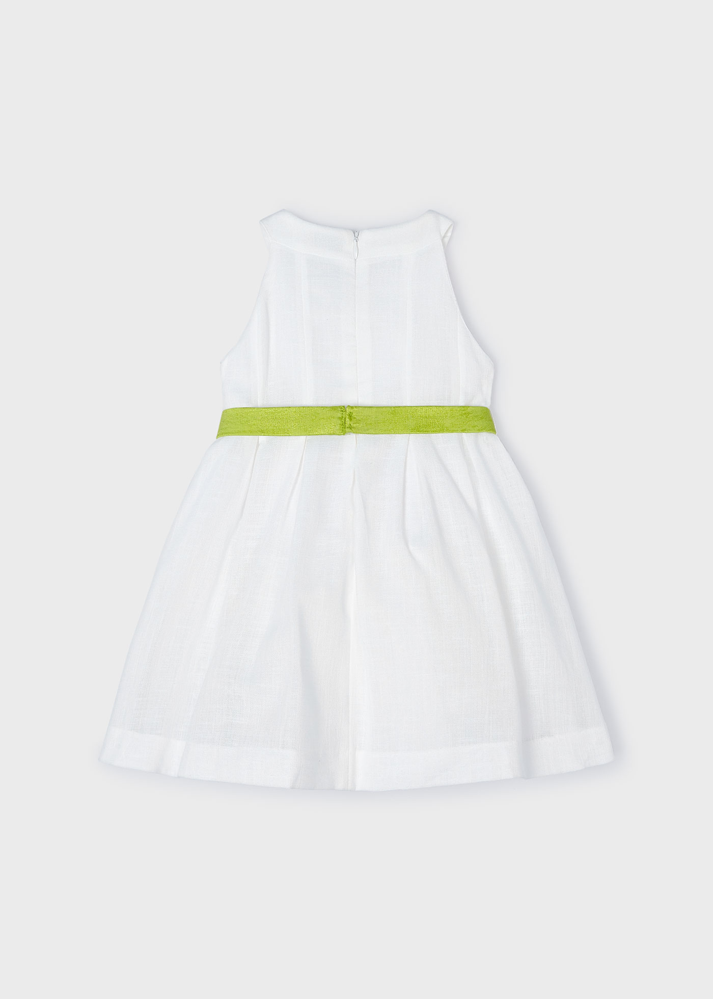 Vestido camélia com cinto floral para meninas