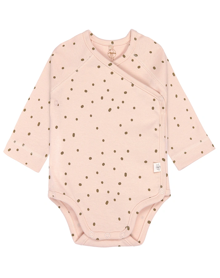 Langarm-Body DOTS in powder pink