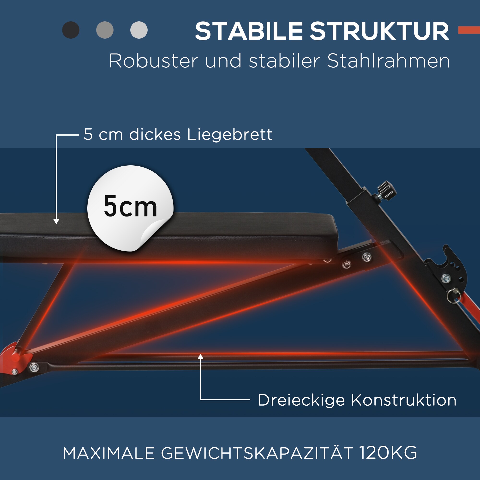 HOMCOM Multifunktionale Trainingsbank schwarz, rot 64 x 146 x 73,5-85 cm (BxTxH)