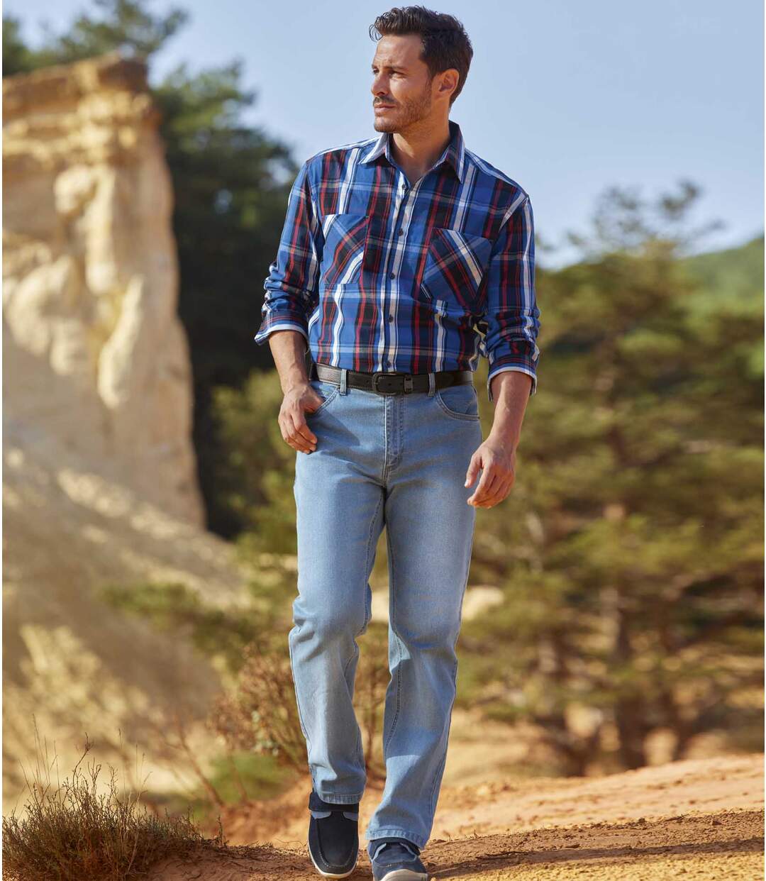 Jean Regular Stretch Bleu Délavé