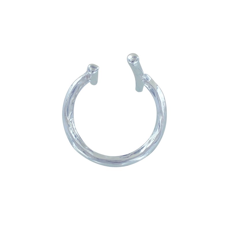 Bague Métal Argenté Deux Barres