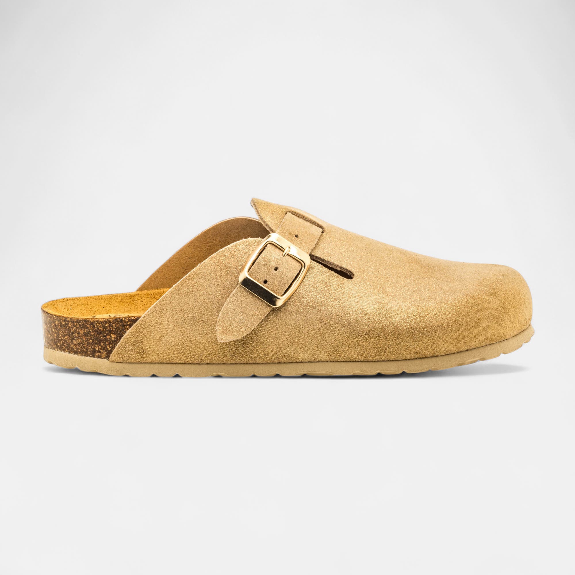 Mules Femme en cuir camel