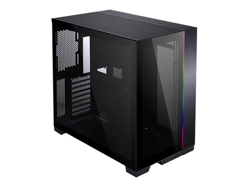 Lian Li O11 Dynamic Evo - Mid tower - udvidet ATX - sidepanel med vindue (hærdet glas) - ingen strømforsyning - havnegrå - USB/Lyd