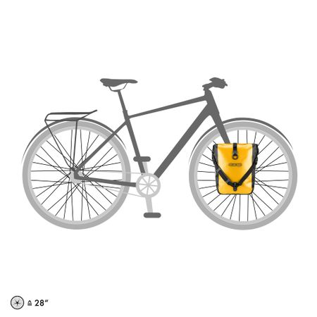 SPORT-ROLLER Universaltaschen (Duo)  sunyellow - black  2x14.5