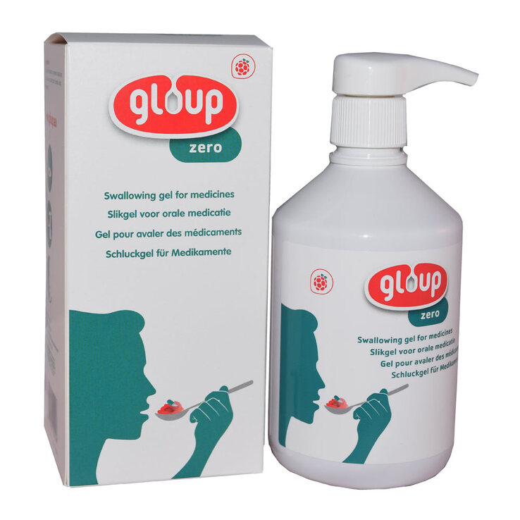 Gloup Zero Medikamenteneinnahme Gel Himbeere, 500 ml