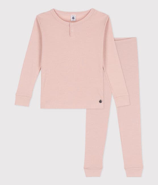Pyjama uni en coton et lyocell enfant