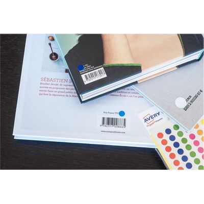 Avery - 490 Pastilles adhésives - bleu - diamètre 8 mm
