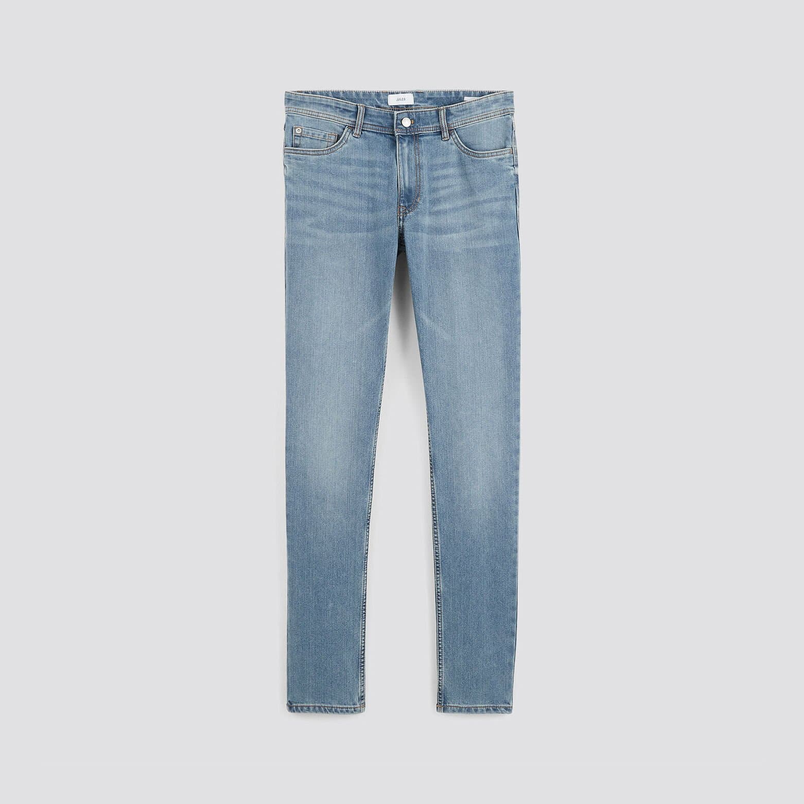 Jean slim en coton et polyester recyclés Bleu