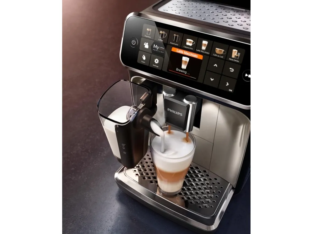 [OUTLET] - Philips 5400 series EP5447 - Automatisk kaffemaskine med mælkeskummer - 15 bar - sort