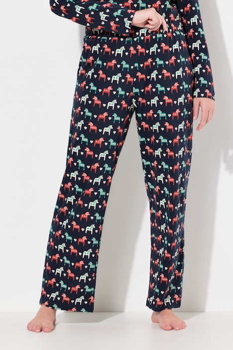 Pyjamahose, Pferde, Taschen, Biobaumwolle