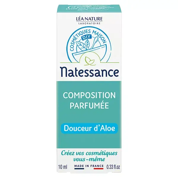 Composição de fragrância DIY Natessance Suavidade do Aloe Vera Orgânico 10ml