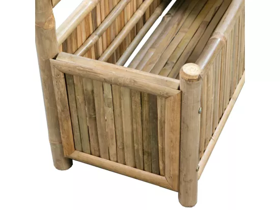 Lit surélevé de jardin avec treillis Bambou 70 cm