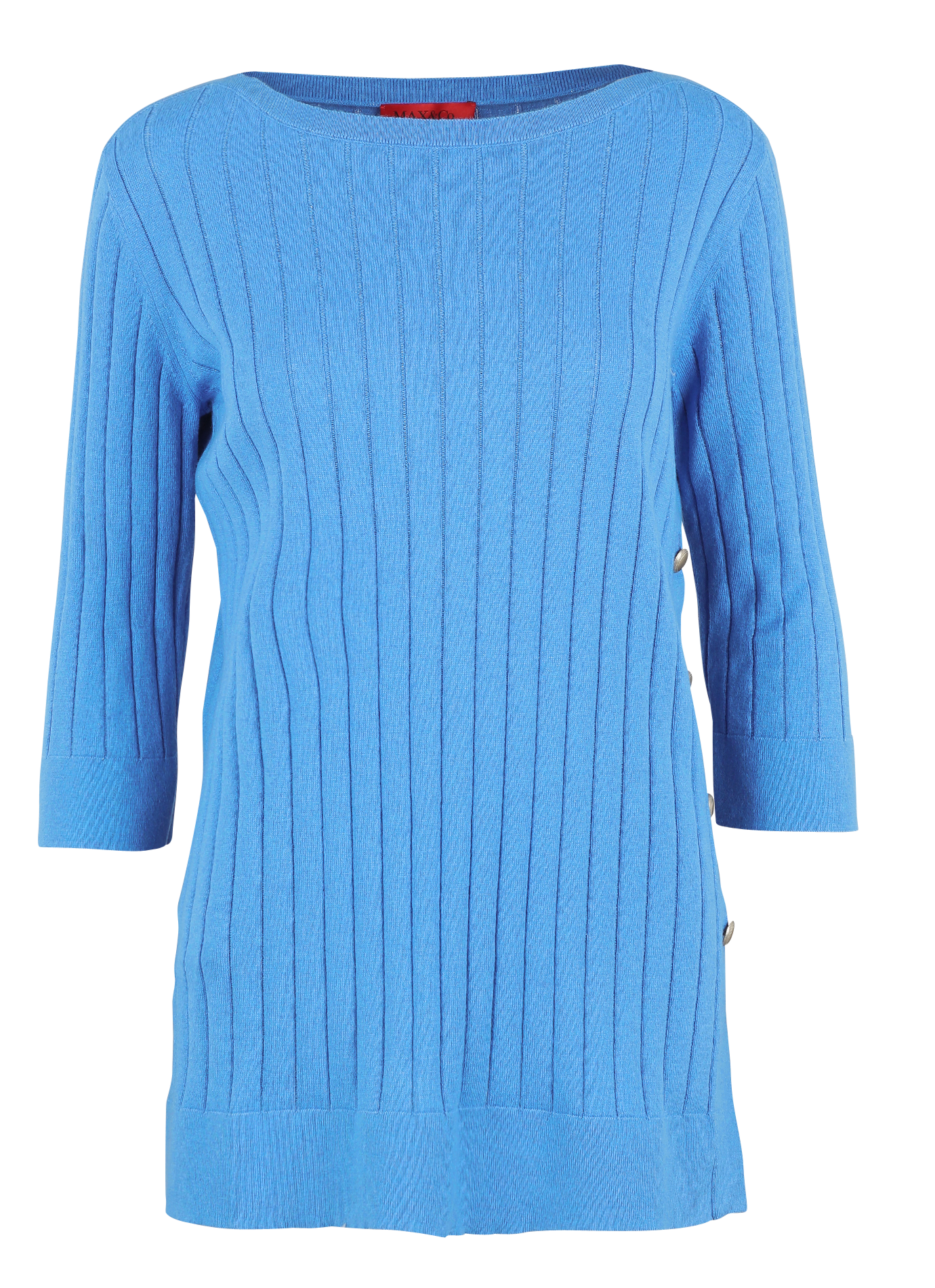 PAGINA - Pull col rond en coton et cachemire | Bleu