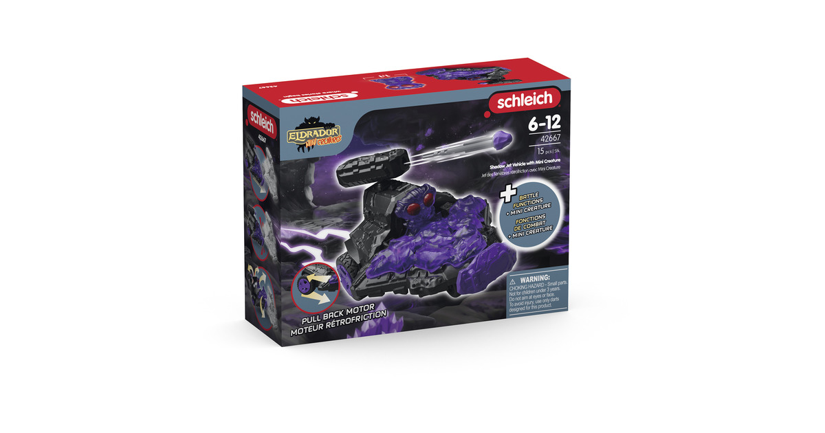 SchleichEldrador - Schaduw-straalvoertuig met Mini Creature speelfiguur  (42667)