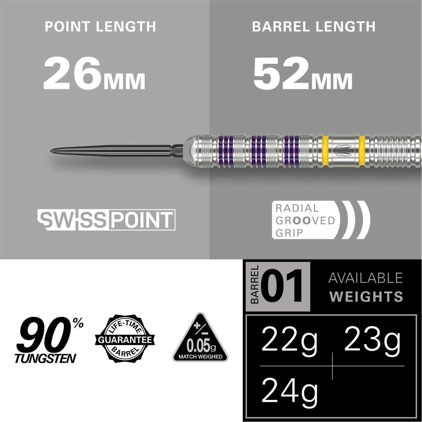 Target Darts Luke Littler Loadout 23G Tungsten Darts