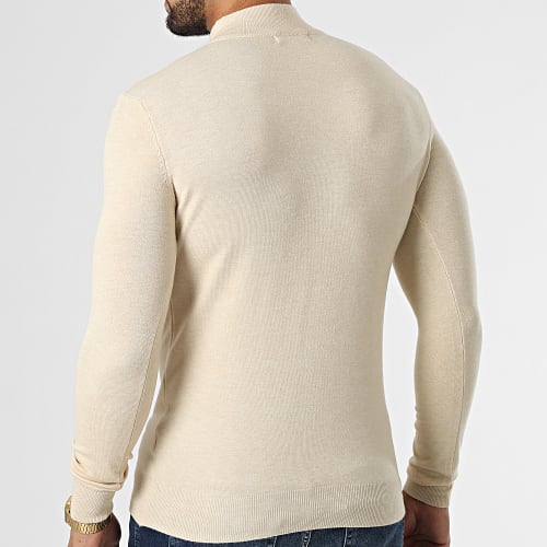 Pull Col Cheminée LD-690017 Beige