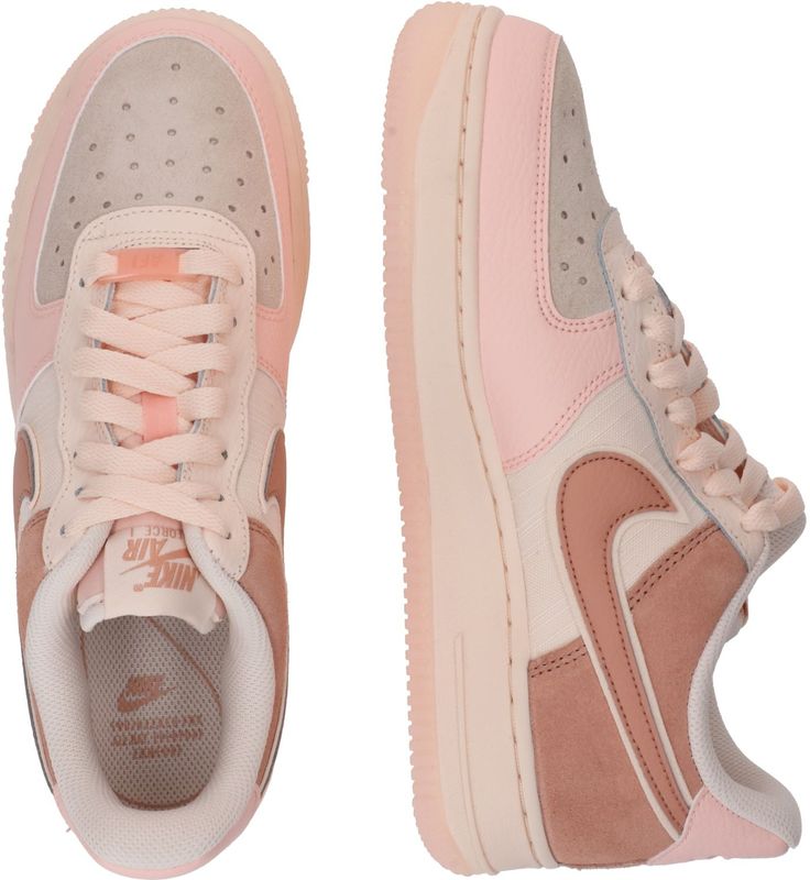 Nike Air Force 1 Low Sneakers - Bruin/Beige - Dames
