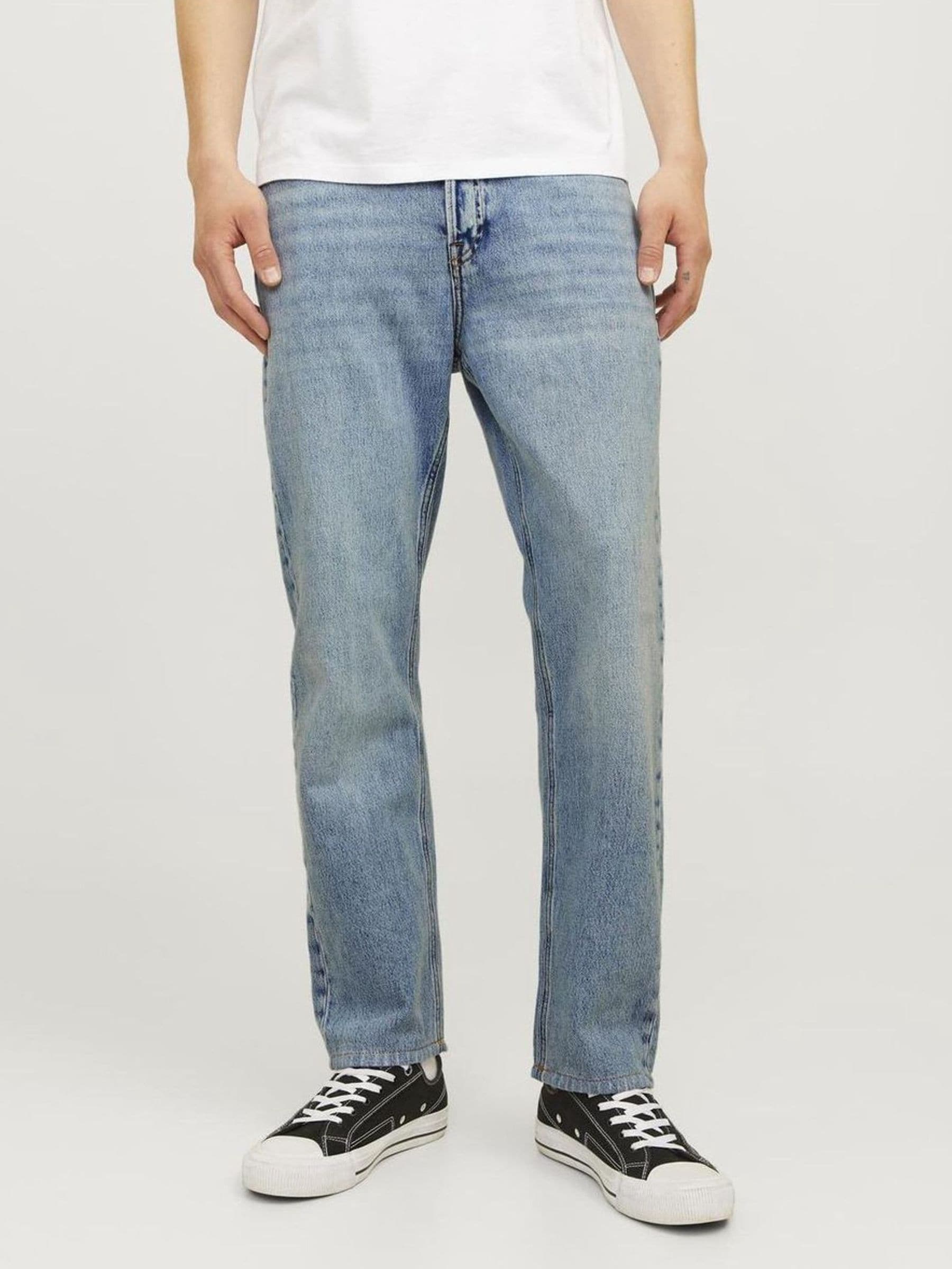 Lichtblauw chroom - JACK & JONES Chris jeans met relaxte pasvorm