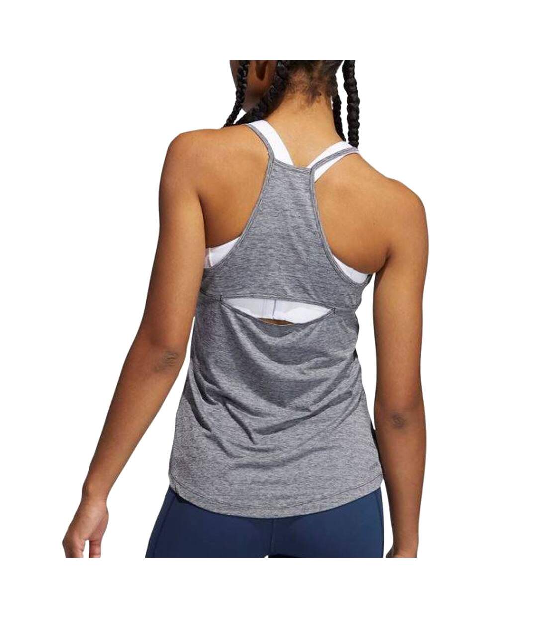 Débardeur Gris Femme Adidas  Performance Tnk