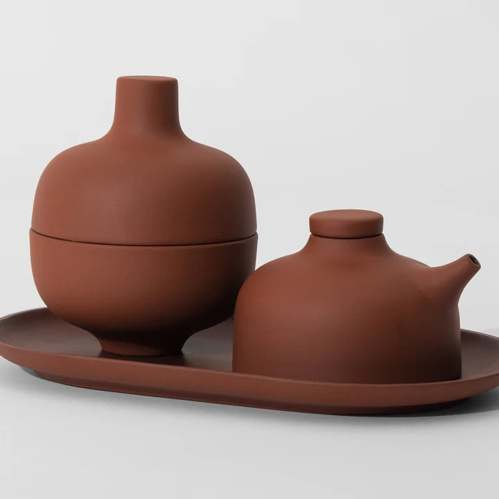 Design House Stockholm - Sand Secrets Servierplatte oval, terra