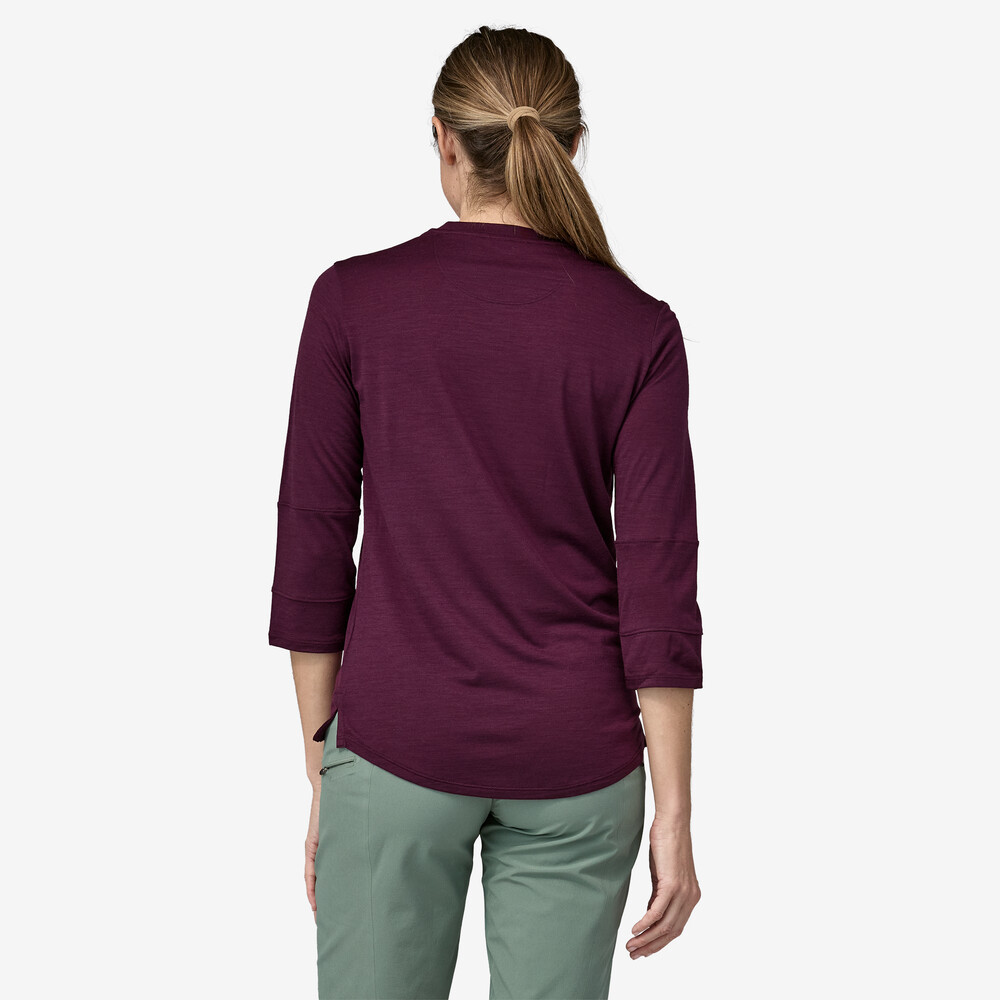 Damen-Radtrikot aus Merinowolle mit 3/4-Ärmeln