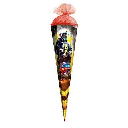 Roth Schultüte Feuerwehrmann, 85 cm, eckig