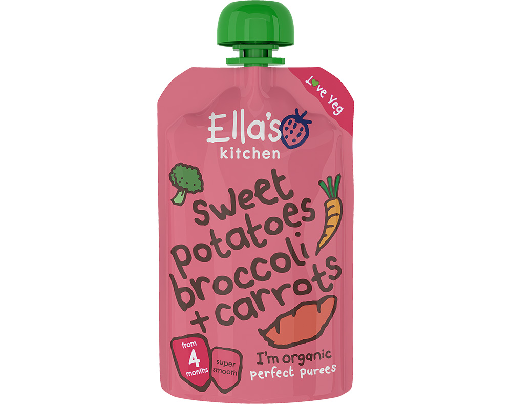 SAQUETA BATATA DOCE BRÓCOLOS E CENOURA ELLA'S KITCHEN 120G