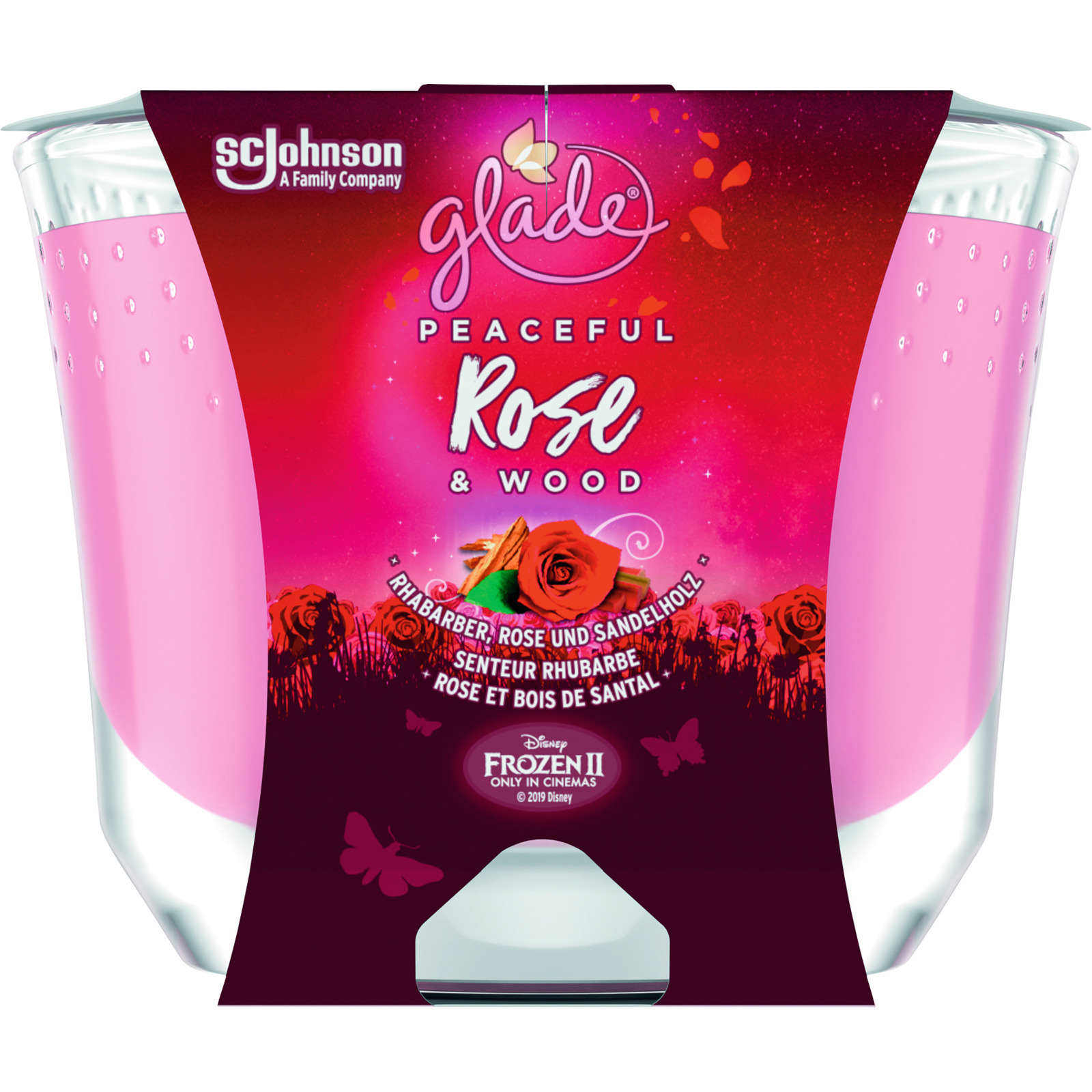 Glade Premium Duftkerze - Peaceful Rose Wood