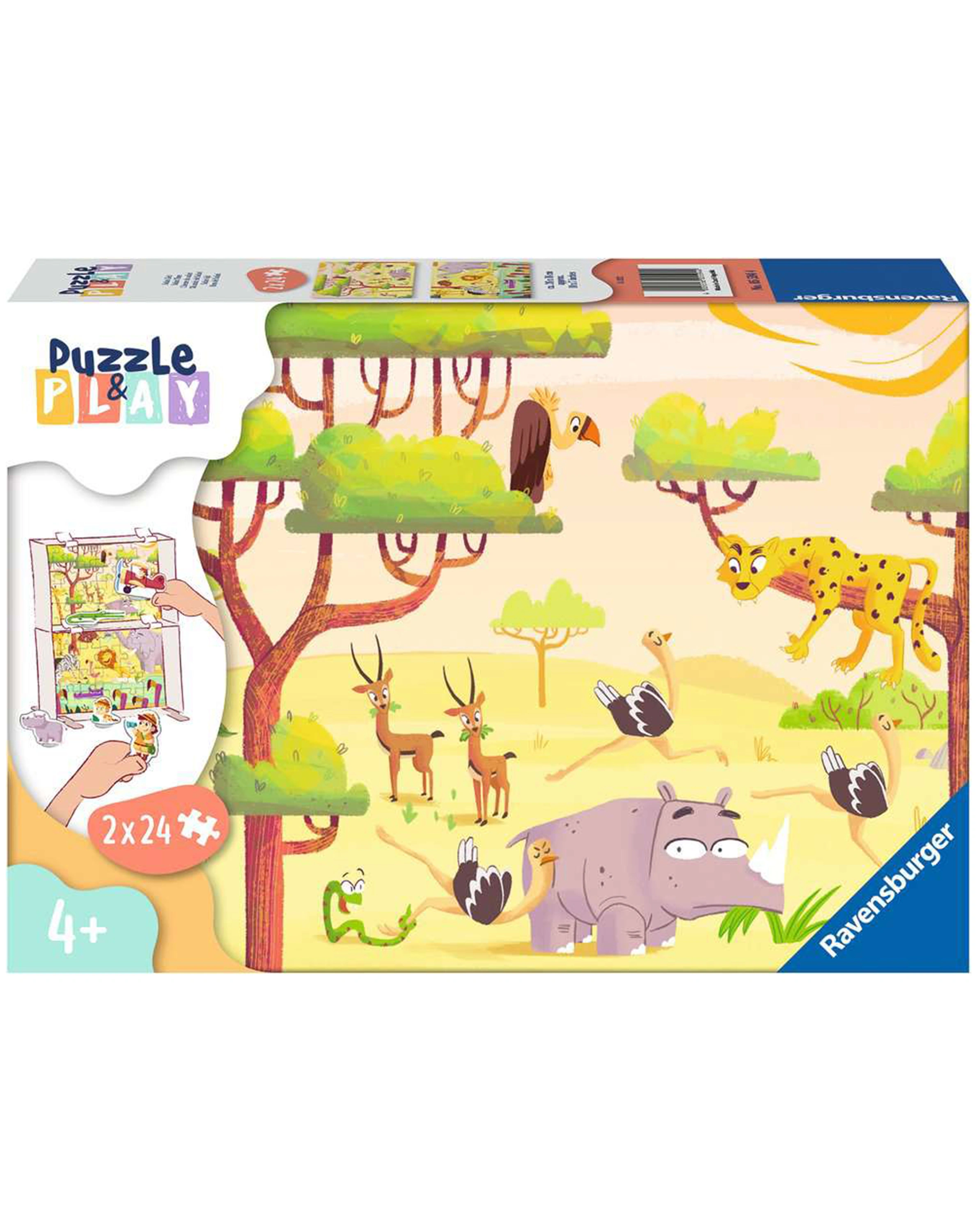 Puzzle PUZZLE&PLAY - TIERE 2 2x24-teilig