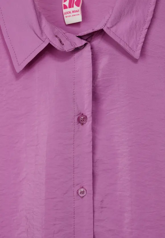 Bluse mit Knopfleiste - meta lilac