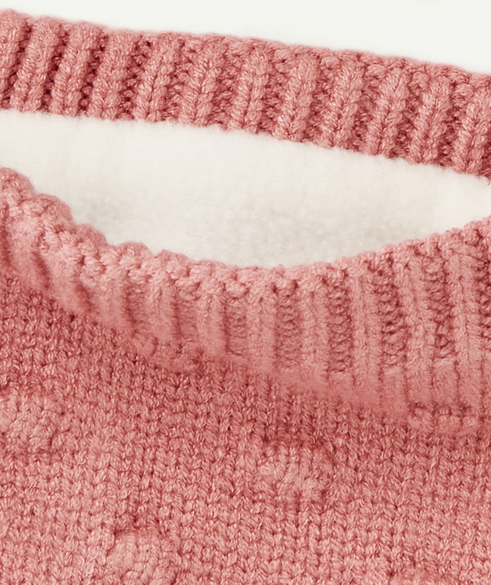 SET TRICOT BÉBÉ FILLE EN FIBRES RECYCLÉES ROSE