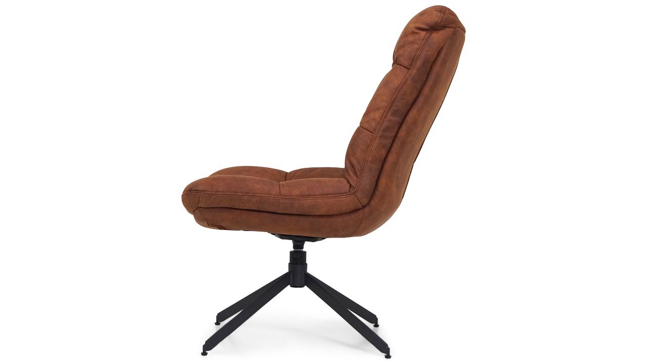 Draaistoel cognac Tygo B70 x D76 x H93 cm