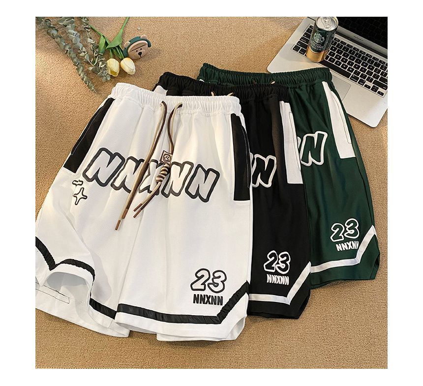 Derbundy - Shorts met trekkoord en tekstprint