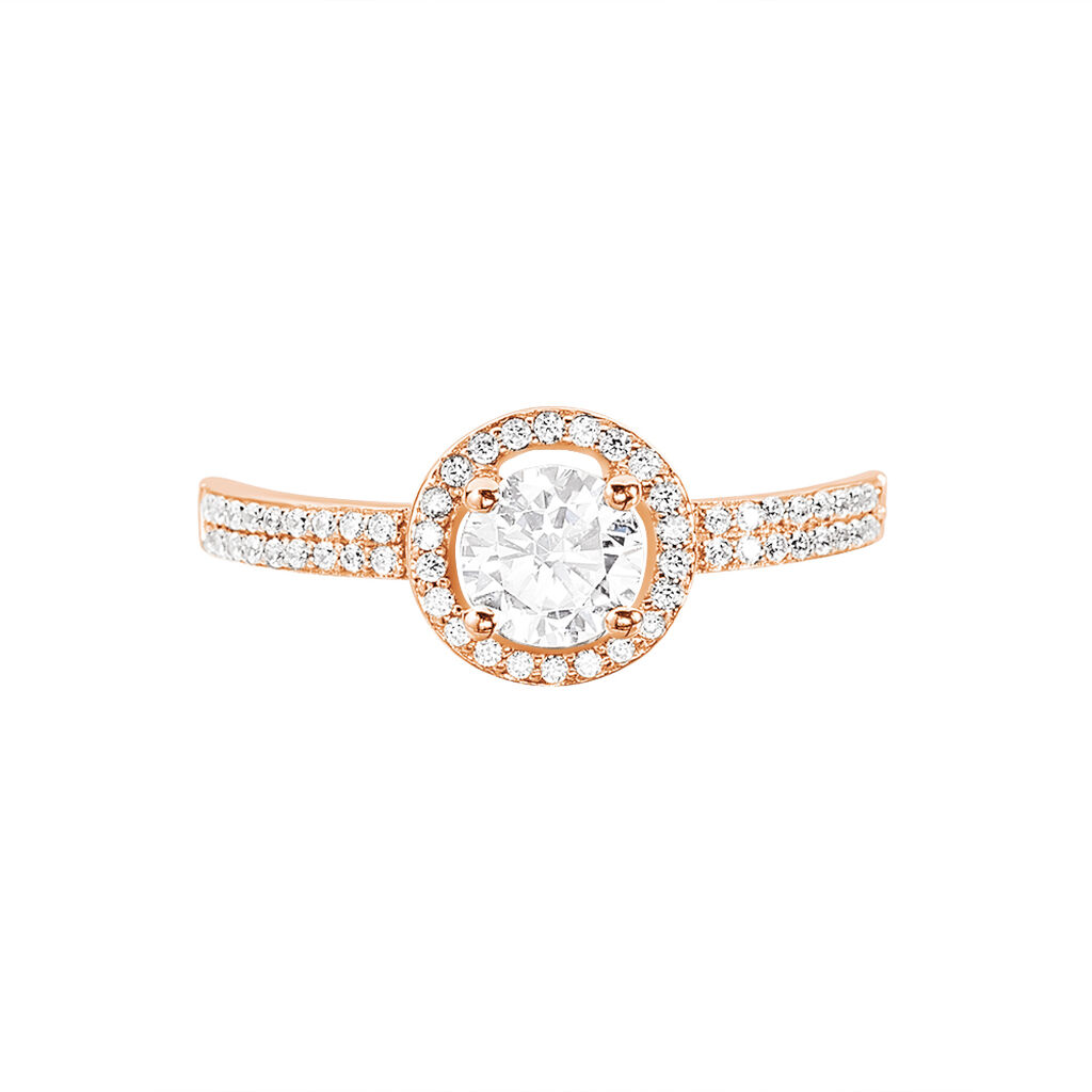 Bague Garine Or Rose Oxyde De Zirconium