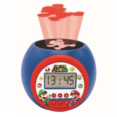 Nintendo Super Mario Projector Vekkeklokke, Blått