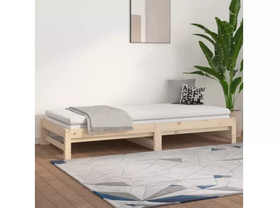 Lit coulissant 2x(90x190) cm Bois de pin massif
