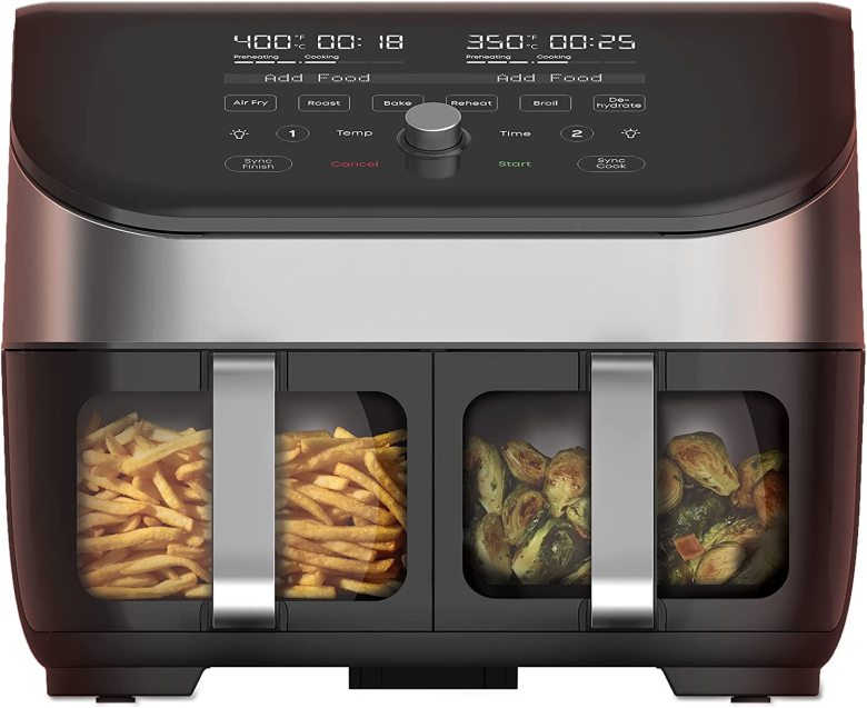 Omni Pro 19 QT/18L Air Fryer Toaster Oven Combo, From the Makers of Pot, 14-in-1 Functions, Fits a 12" Pizza, 6 Slices of Bread, App with Over 100 Recipes