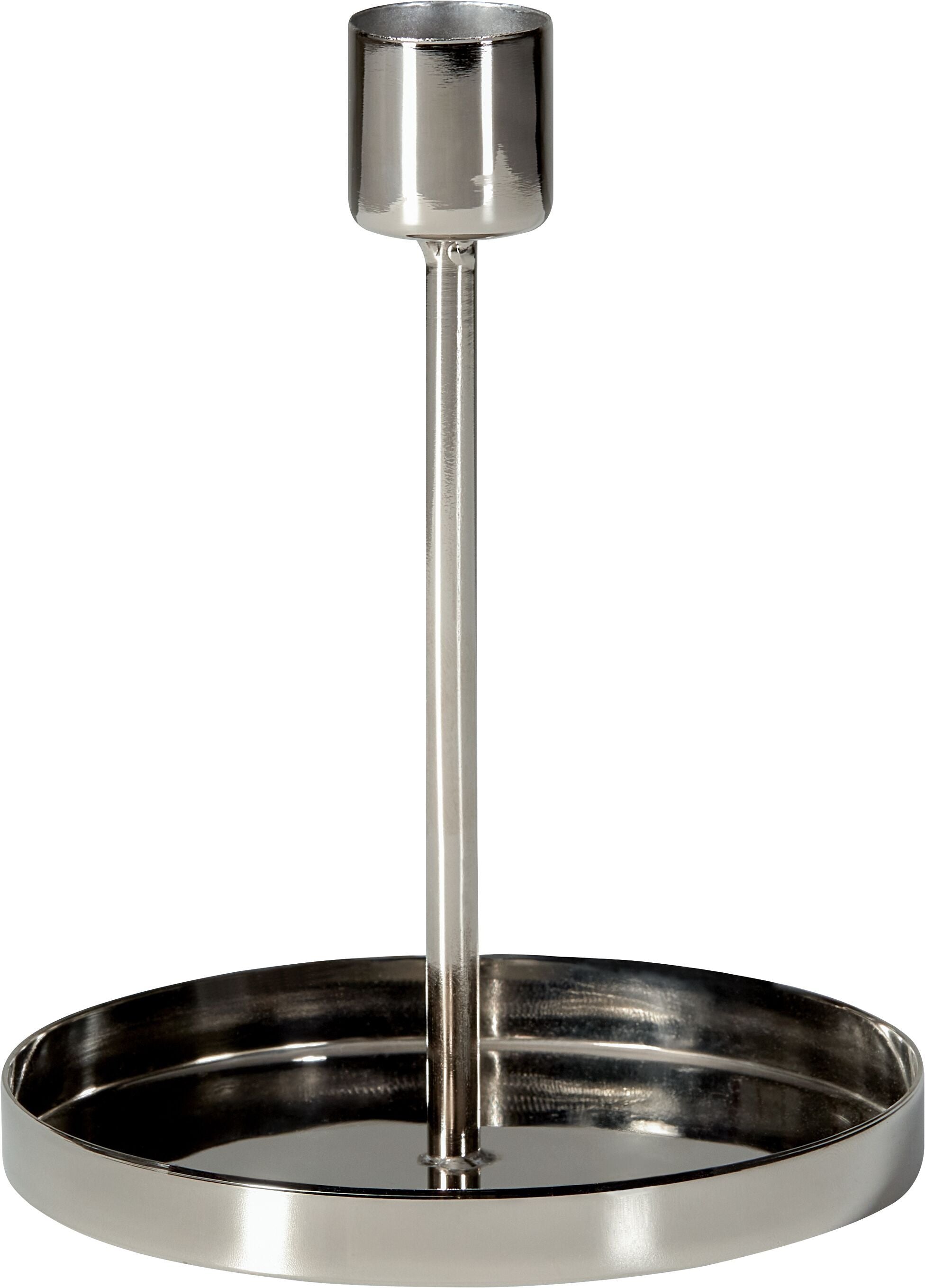 AMADEA Kerzenständer - Silber / H: 13.0 cm