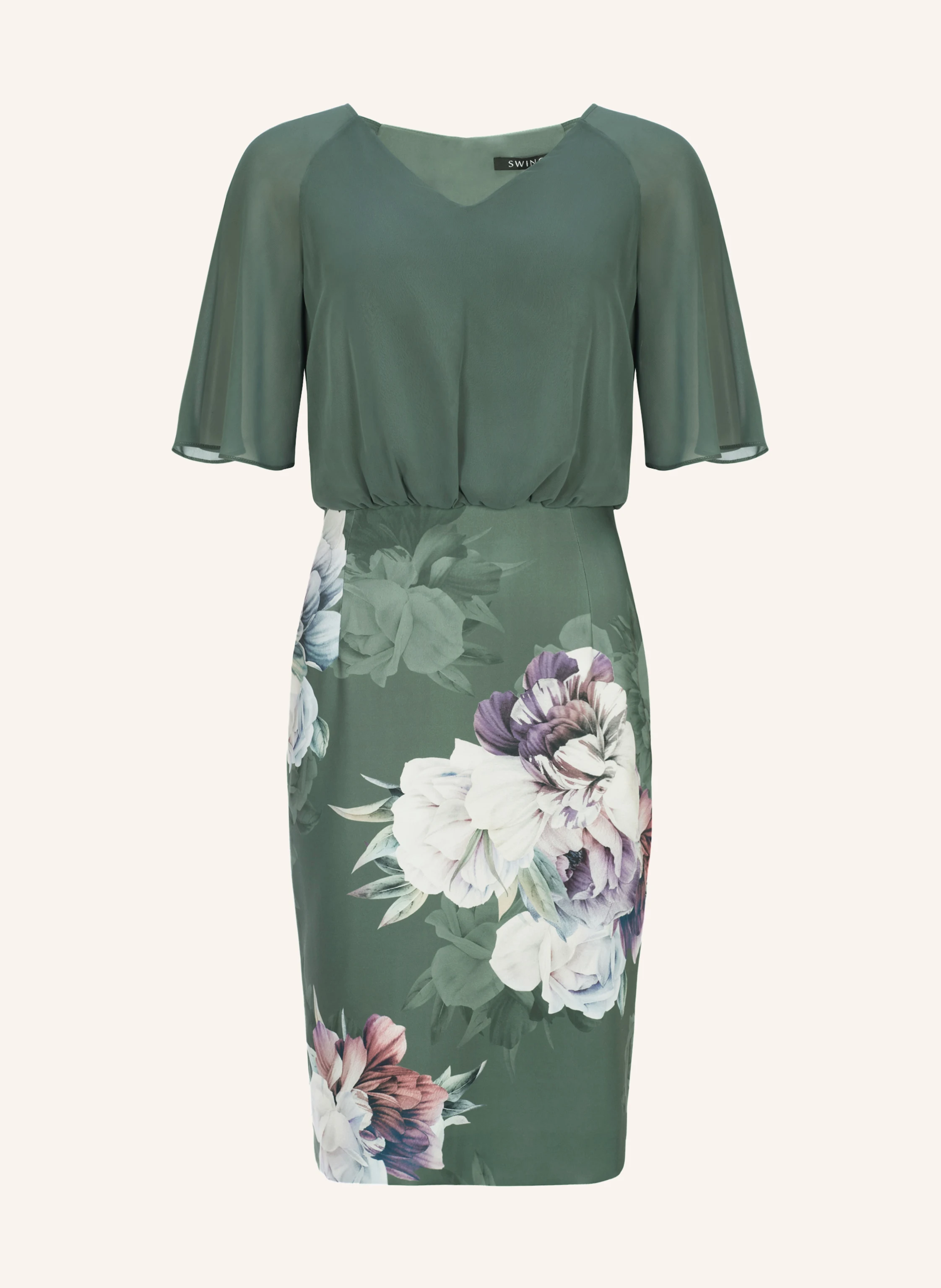 SWING Cocktailkleid im Materialmix