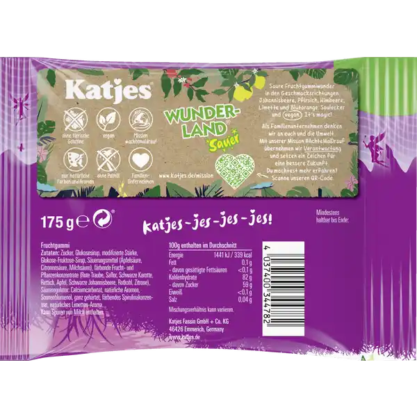 Fruchtgummi Wunderland sauer