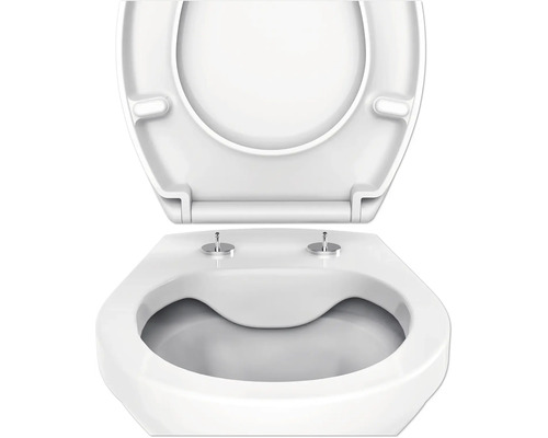 form&style Obira wandclosetset, diepspoel, open rand, glanzend wit met toiletzitting