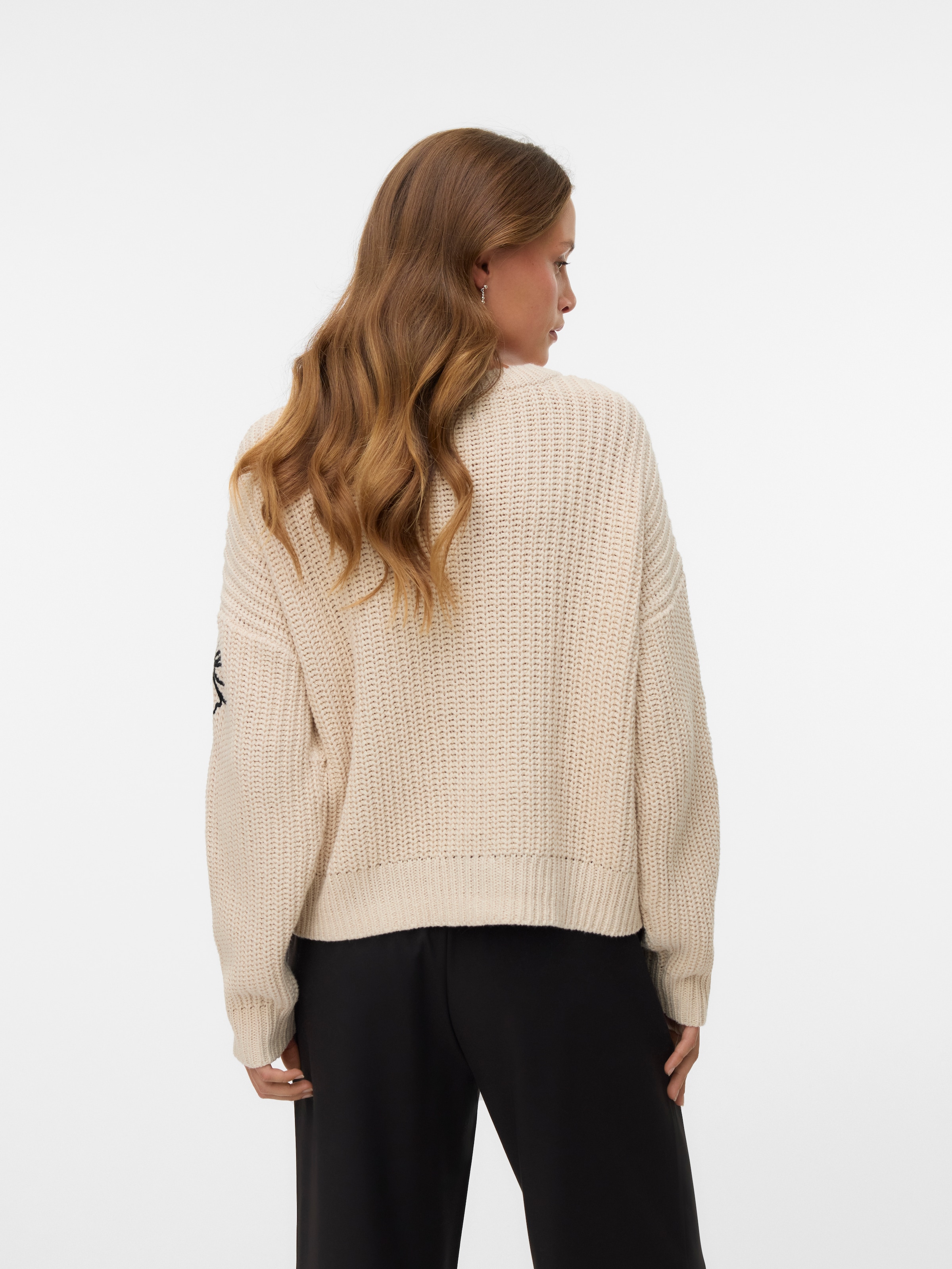 Vero Moda Rundhalspullover »VMLAURA LS O-NECK PULLOVER BOO«
