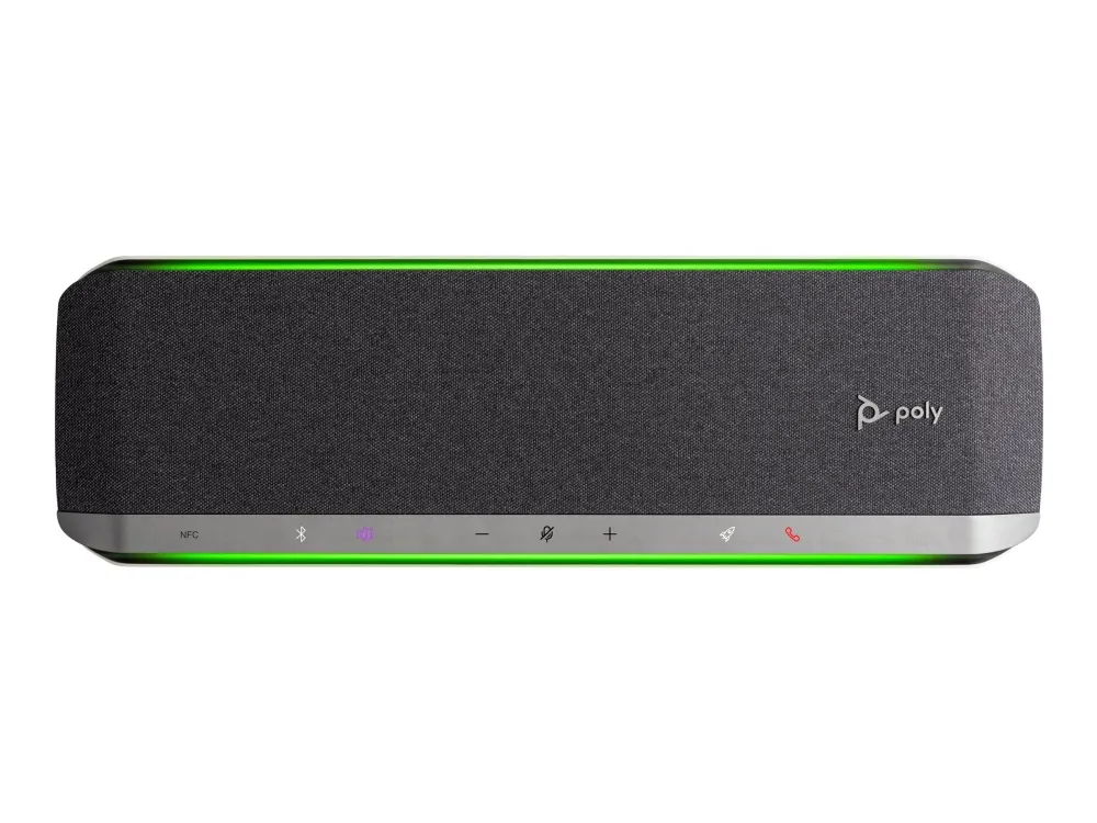 Poly Sync 60-M - Smart højttalertelefon - Bluetooth - kablet, trådløs - NFC - USB-A, USB-C - sølv - Certified for Microsoft Teams, Zoom Certified